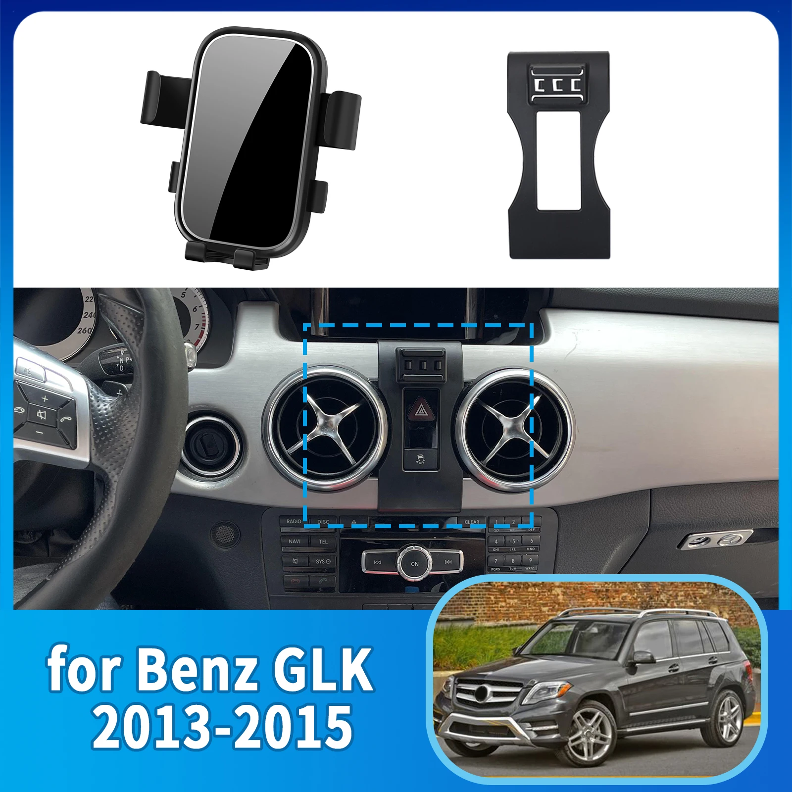 

Accessories Car Mobile Phone Holder for Mercedes Benz GLK X204 2013 2014 2015 GPS Bracket Navigation Stand Auto