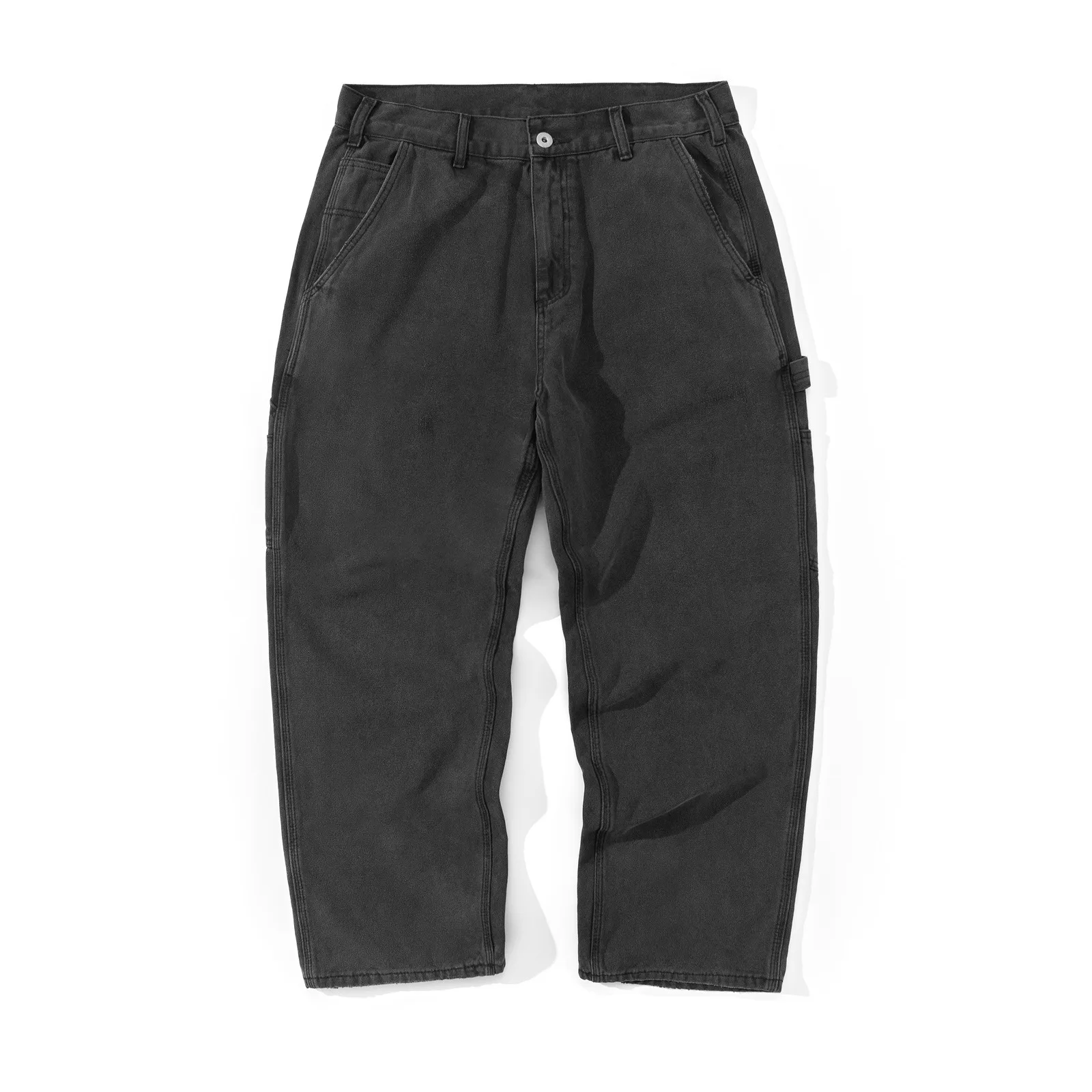 

Japanese Retro Washed Distressed Workwear Straight Leg Casual Pants for Men