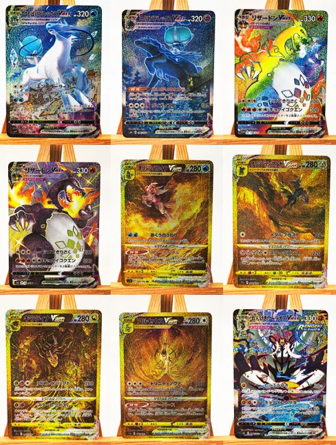 

9Pcs/set PTCG Pokemon DIY Charizard Glaceon Flareon Collectibles Card Colorful Glitter Game Collection Anime Collection Card