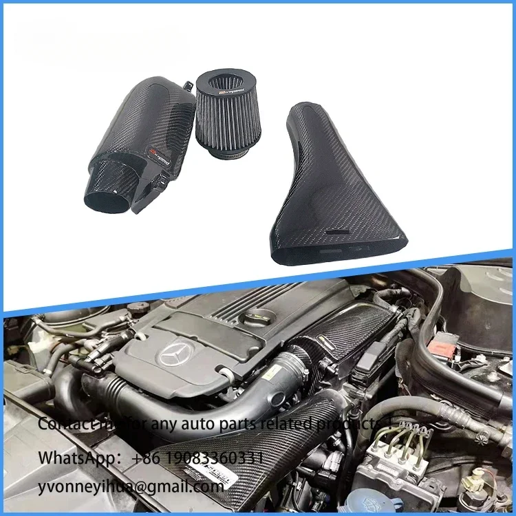 Airspeed E Class Dry Carbon Fiber Cold Air Intake System Kits For Mercedes BENZ E200 E260 1.8T W212