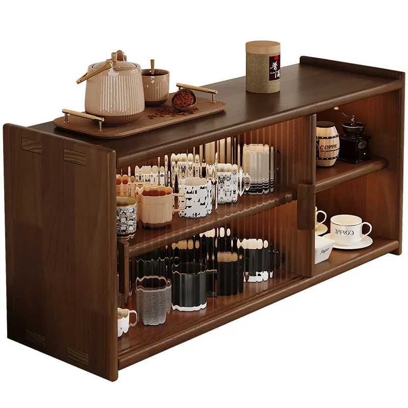 

Cosmetics Storage Box Solid Wood Desktop Dust Display Cabinet Shelf Girls Home Light Luxury Premium