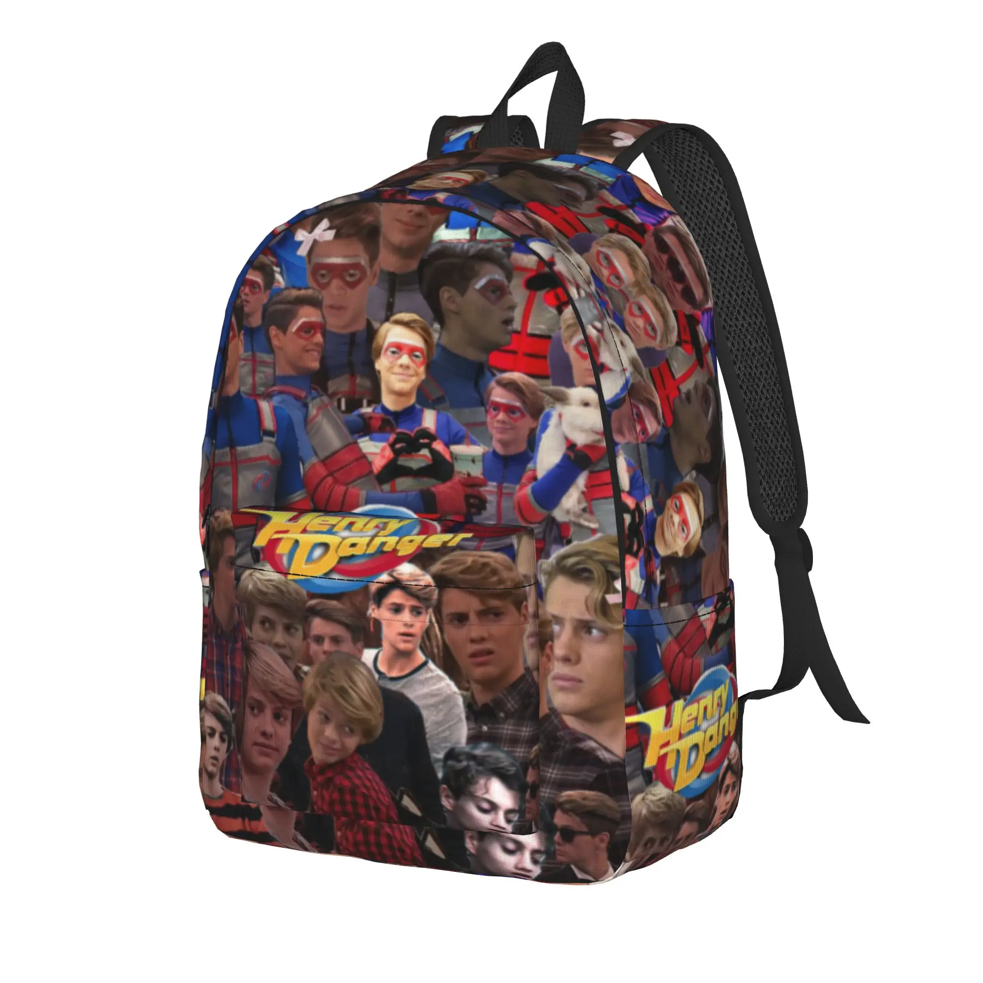 Captain Henry And Kid Danger  Classical Backpack Sports Student Work  Daypack for Men Women Laptop Canvas Bags