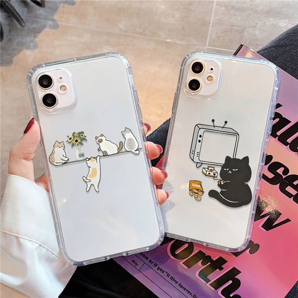 جميل ذهبية القط قضية الهاتف آيفون 17 برو ماكس 16 15 14 13 12 11 برو ماكس حافظة آيفون 17Air 7 8 Plus SE غطاء جرلي الهدايا