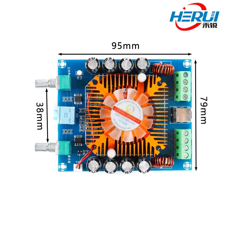 XH-A372 TDA7850 digital power amplifier board automotive grade 4*50W high power four-channel audio amplifier