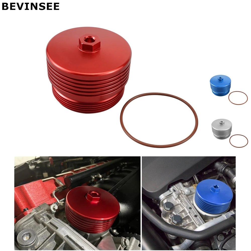 

BEVINSEE Engine Oil Filter Housing Cap Shell For BMW E60 E90 E91 E92 F20 F21 F10 X5 Z4 E85 N54 N55 S55 N20 Engines 11427525334