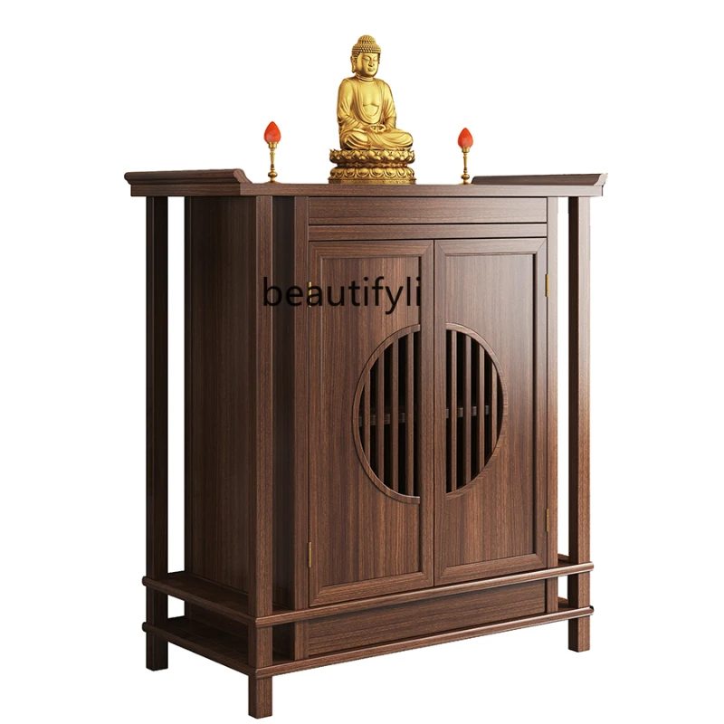 Solid Wood Household Altar Incense Burner Table Buddha Shrine Altar Shrine Altar Confession New Chinese Hallway