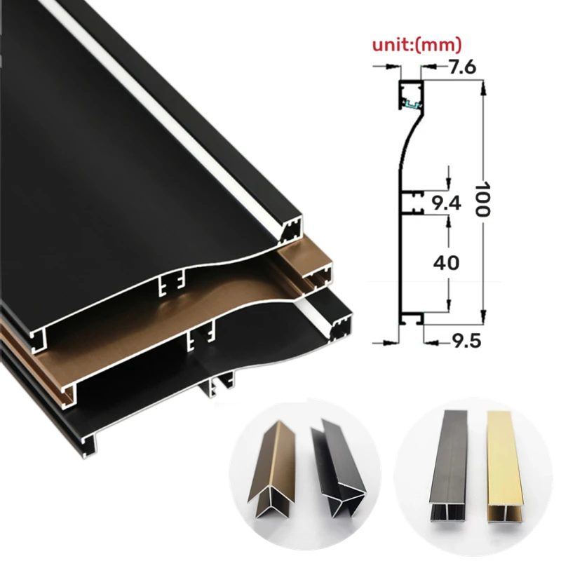 H10cm (3,94 zoll) ultra-dünne Sockel Baseboard LED Aluminium Profil Streifen Wand Rand Hintergrundbeleuchtung Taille Linie Ecke Küche Bar Licht