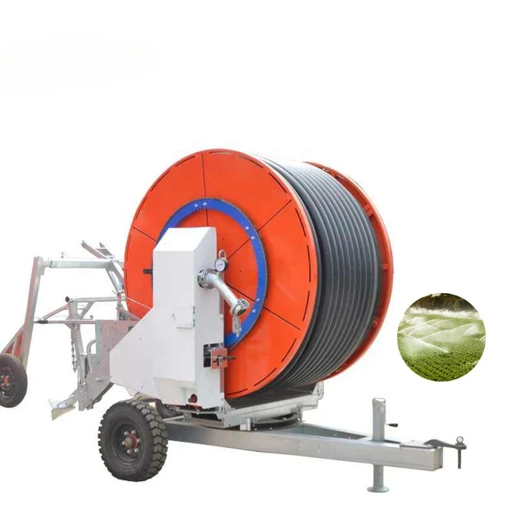 Agricultural Spray Farm Used Water Turbine Driving  Hose Reel Sprinkler Traveling Irrigation Equipment