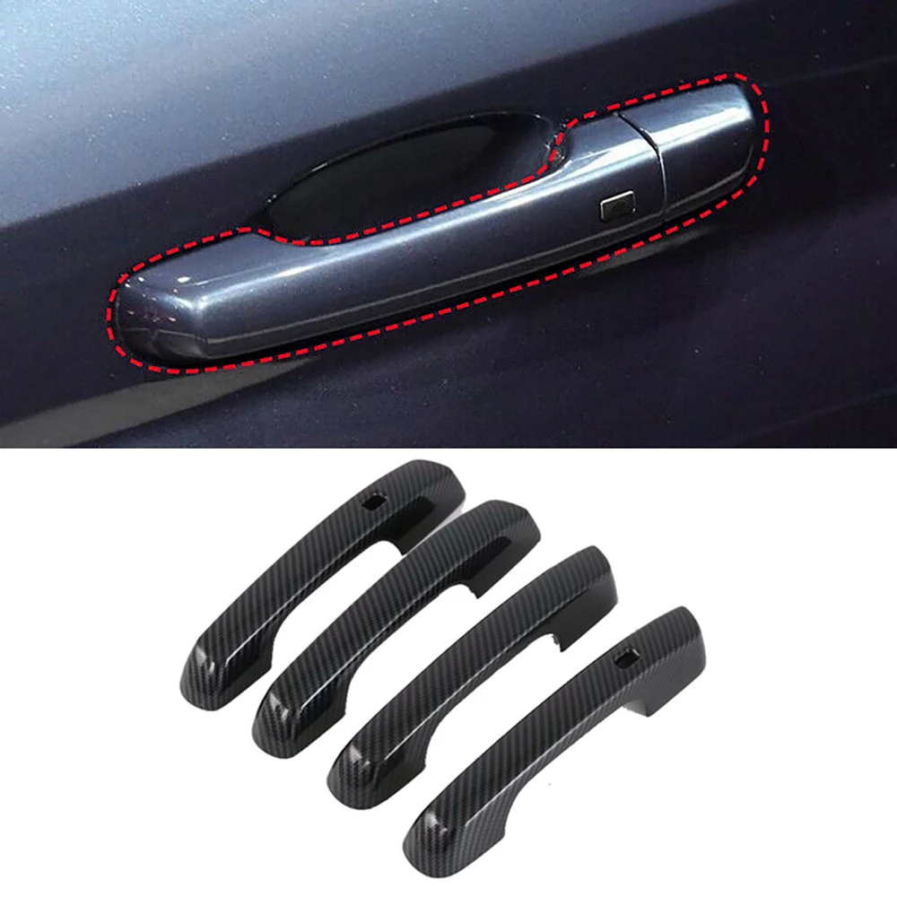 

Carbon Fiber Car Exterior Door Handle Cover Trim Styling Car Accessories for Hyundai Venue 2019-2020