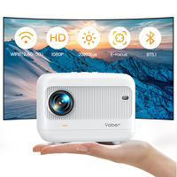 【Electric focus 】 Android Mini projector, YABER L1 20000 Lumens Video projector 5G WiFi Bluetooth, supports P Portable projector