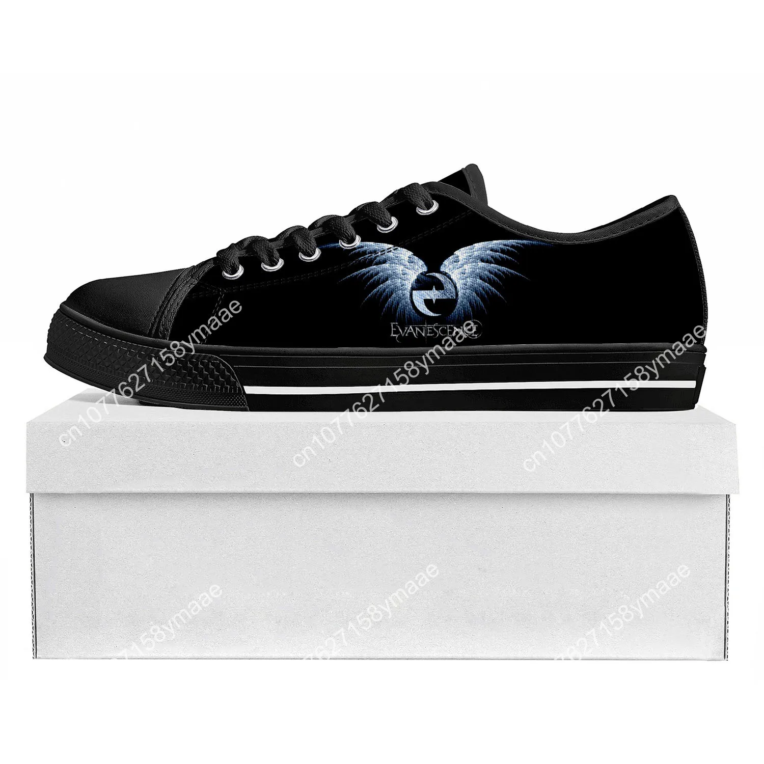 Evanescence Rock Band Low Top Sneakers Womens Mens Teenager High Quality Sneaker Canvas Casual Custom Made Shoes Customize Shoe