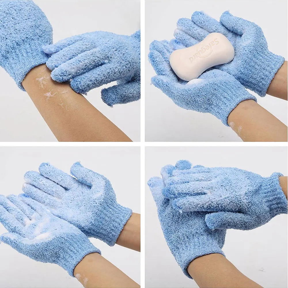 10PCS Body Wash Gloves Peeling Exfoliating Mitt Glove For Shower Scrub Gloves Resistance Body Massage SPA Sponge