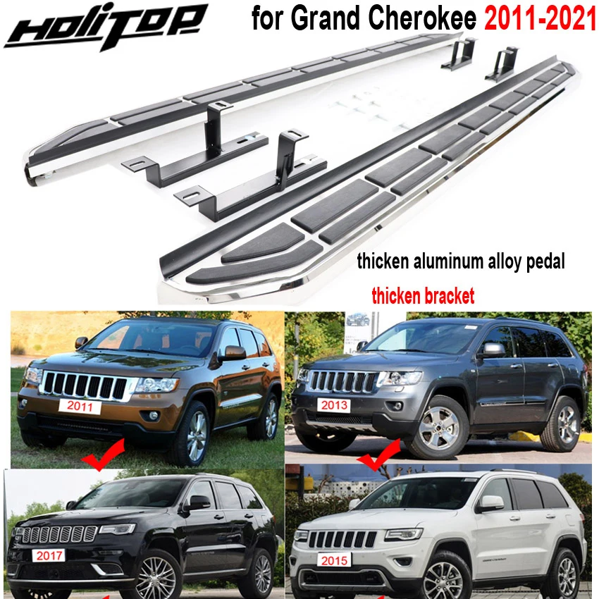 100% Thicken nerf bar running board side step for Jeep Grand Cherokee 2011-2021, very thick aluminum alloy pedal,can load 300kg