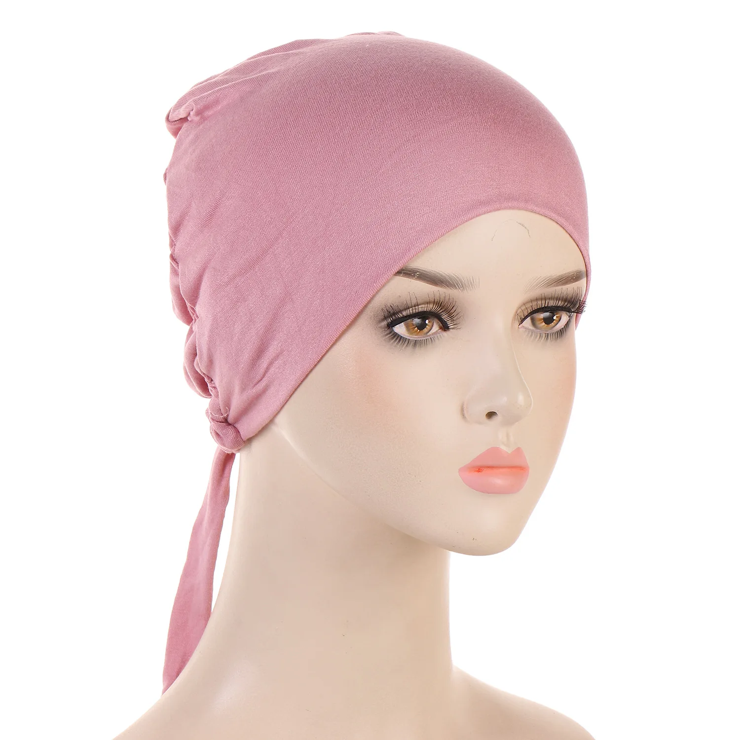 Soft Underscarf Modal Muslim Turban Hat Inner Hijab Caps Islamic Underscarf Bonnet India Hats Female Headwrap Turbante Mujer