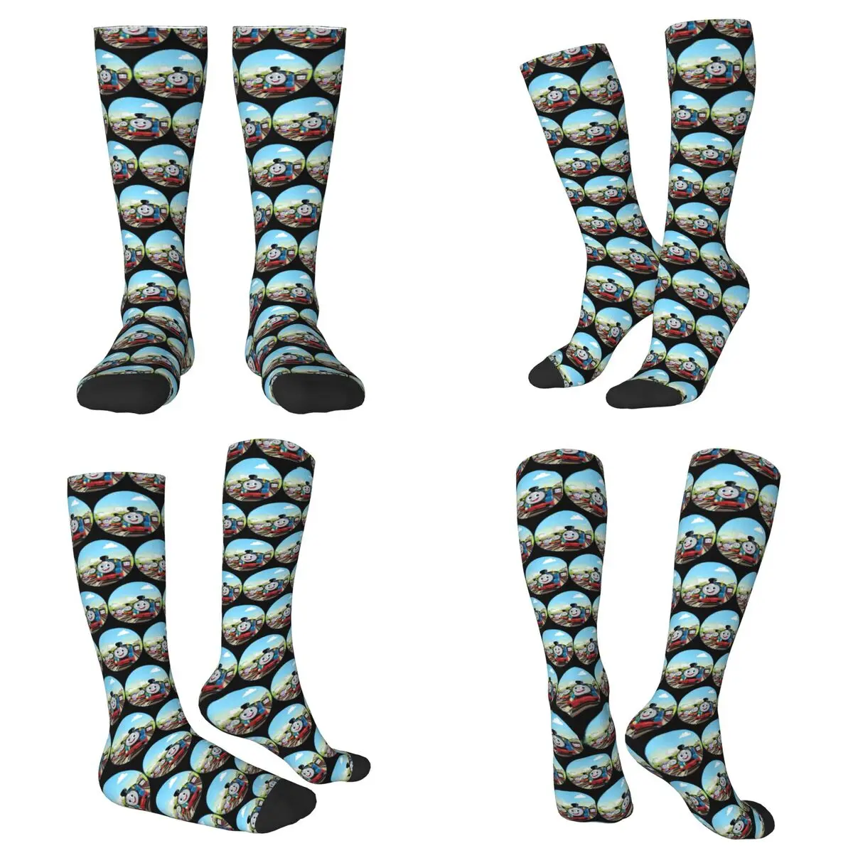 All Seasons Thomas The Train Socks Harajuku Sport Middle Tube Socks Soft Casual Stockings for Men Women