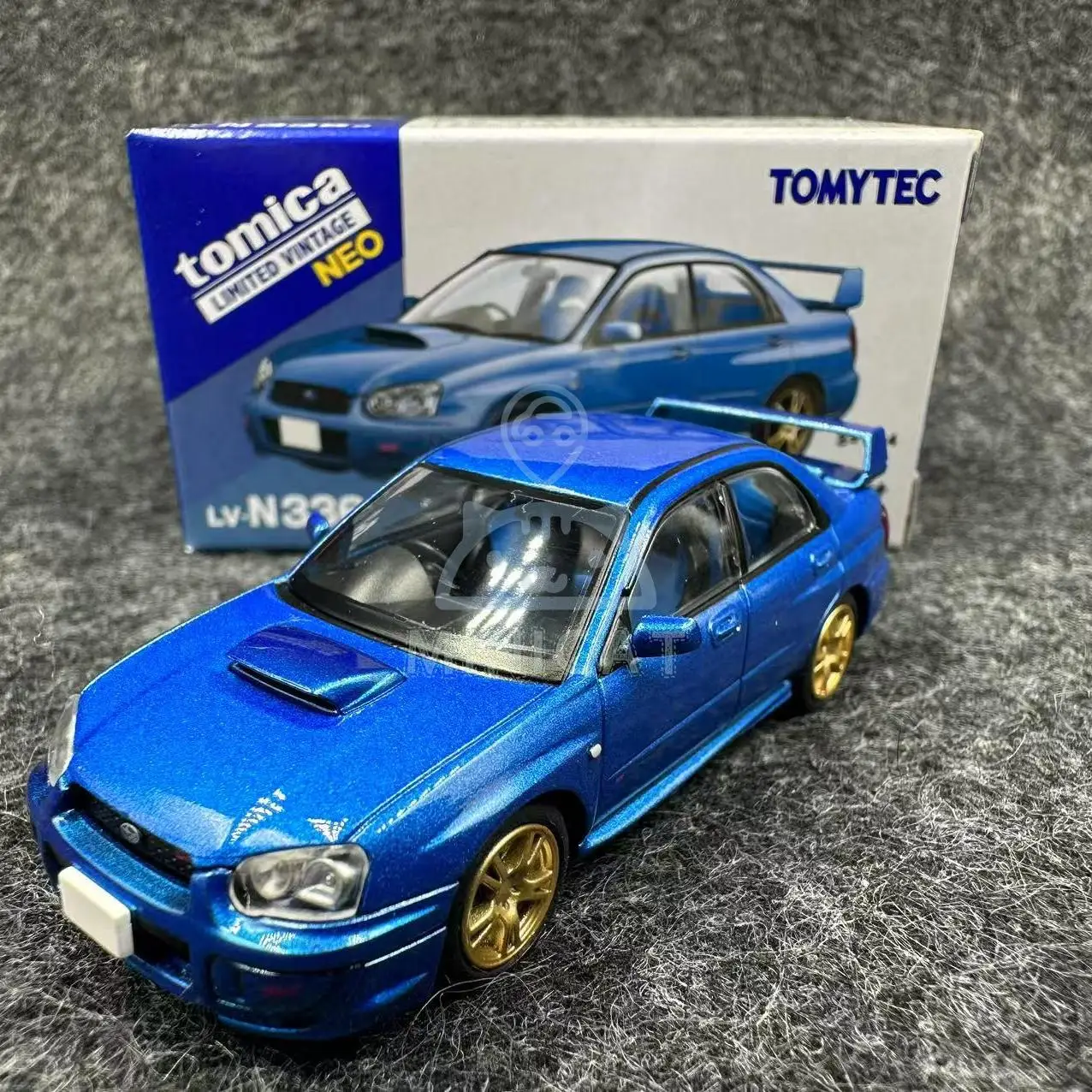 TOMYTEC 1/64 TLV LV-N336a  WRX Sti blue alloy trolley model collection decoration