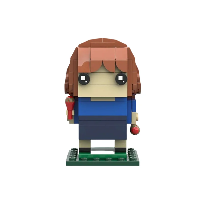 115 pièces MOC Helly R Severance BrickHeadz Style Modèle de construction en blocs de construction Assemblage DIY Jouets Cadeau de Noël créatif