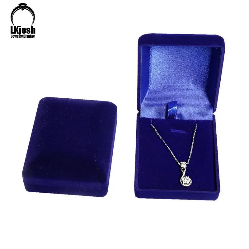 Factory Direct Velvet Pendant Box Pendant Storage Gift Box Necklace Display Jewelry Box Pendant Storage Box