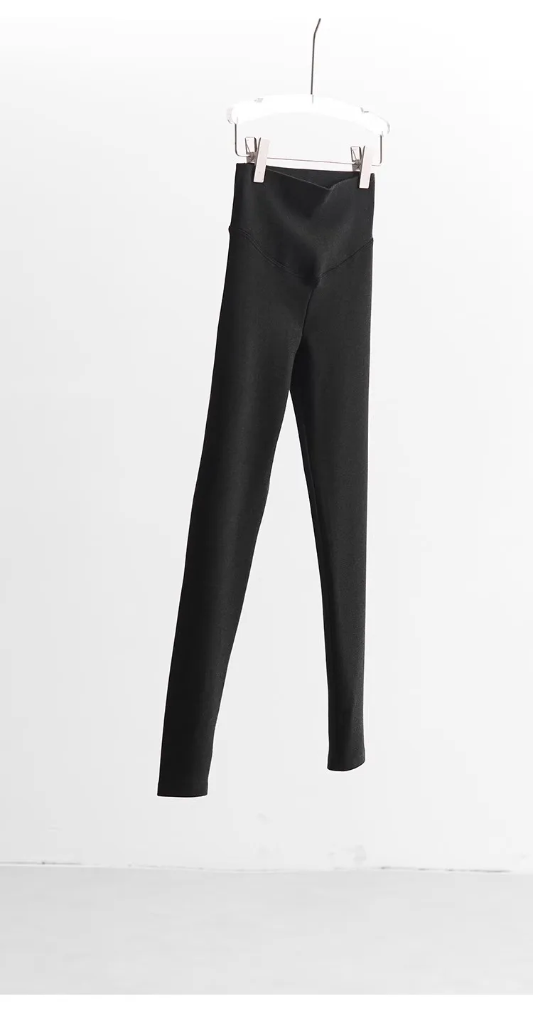 No Sagging, Slimming Effect Without Tightness, Brushed Cashmere Mid-High Waist Leggings, Shark Pants, Yoga Pants, Suitable for Layering or Wearing Alone