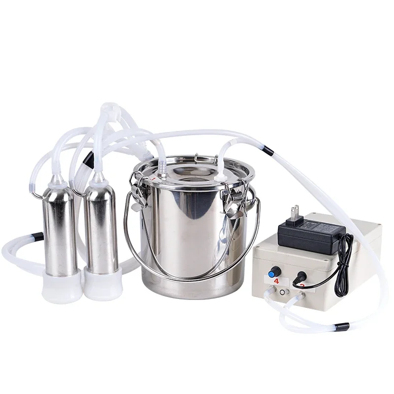 3L Stainless Steel Automatic Stopping Milking Machines Portable Vacuum Pump Sheep Cow  Machine