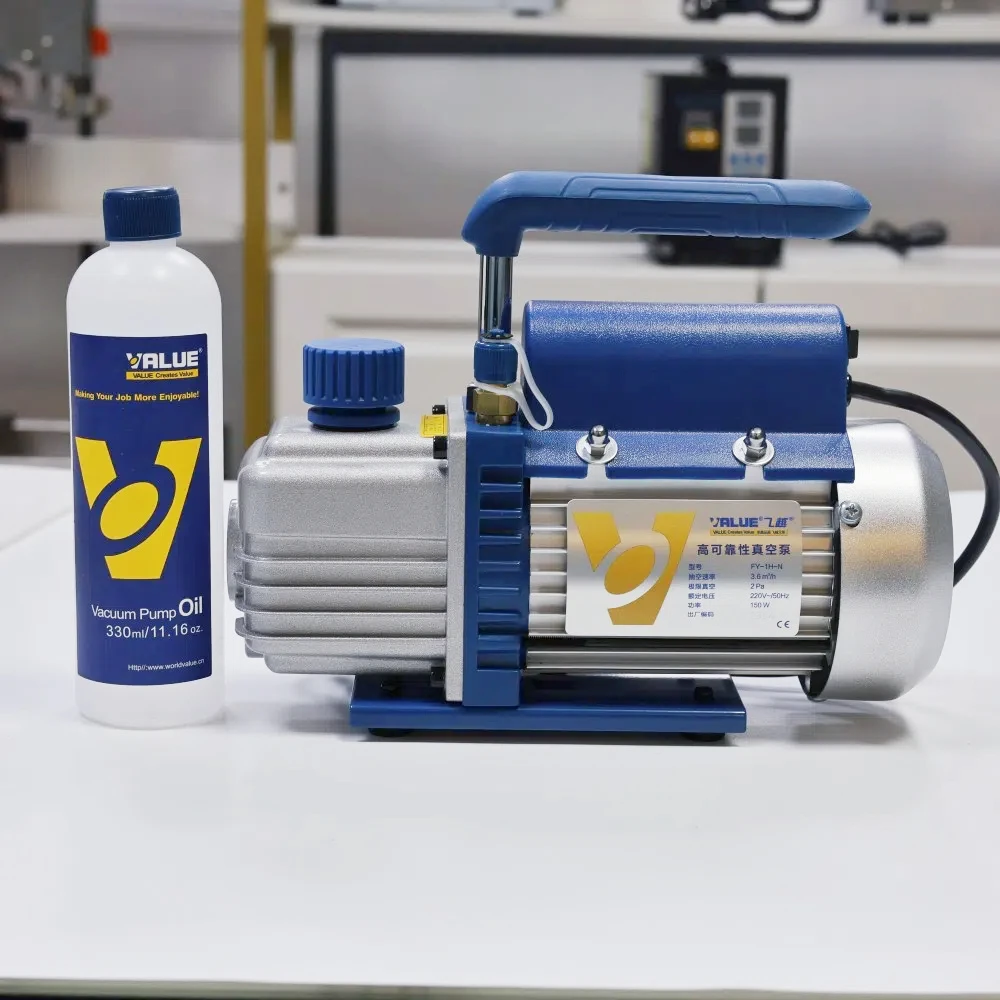 Mini portable vacuum pump 150W FY-1H-N Air conditioni Add fluoride tool Vacuum pump set With refrigerant table