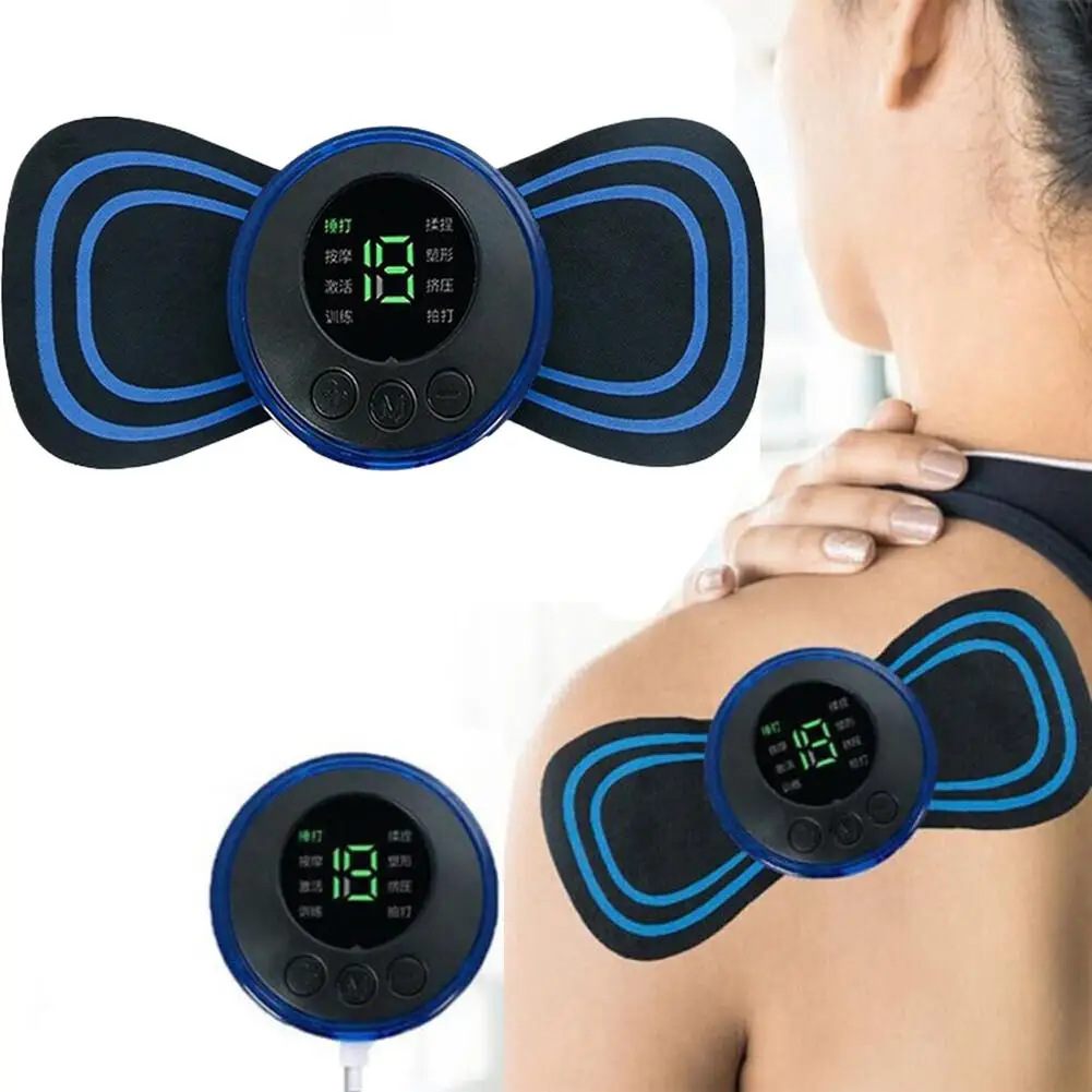 

Portable EMS Microcurrent Mini Neck Massager Electric Neck Stretcher Cervical Muscle Full Body Pain Relief Smart Massage Patch
