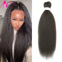 Alibaby-mechones de pelo Vixen de 26 pulgadas, extensiones de cabello sintético Yaki liso de ganchillo para mujeres, trenzas preestiradas, cabello falso