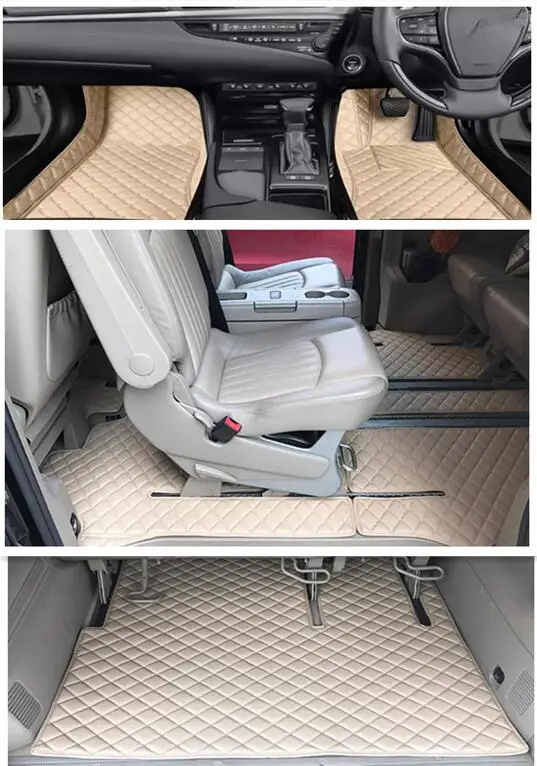 

Custom special car floor mats for Right hand drive Mercedes Benz Viano W639 2023-2003 7 8 seats full set rugs waterproof carpets