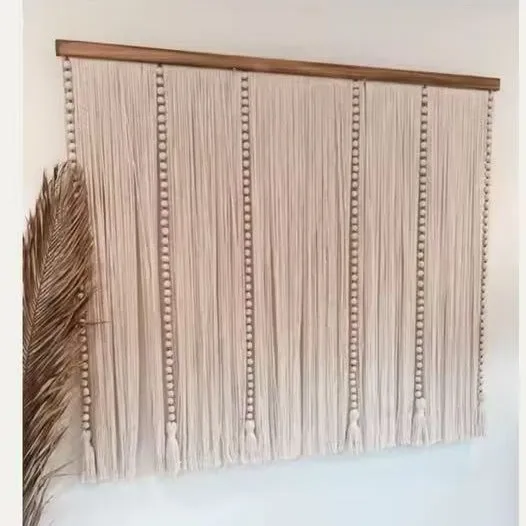 Nordic home fringed wall-mounted cotton rope hand-woven tapestry homestay wall decoration