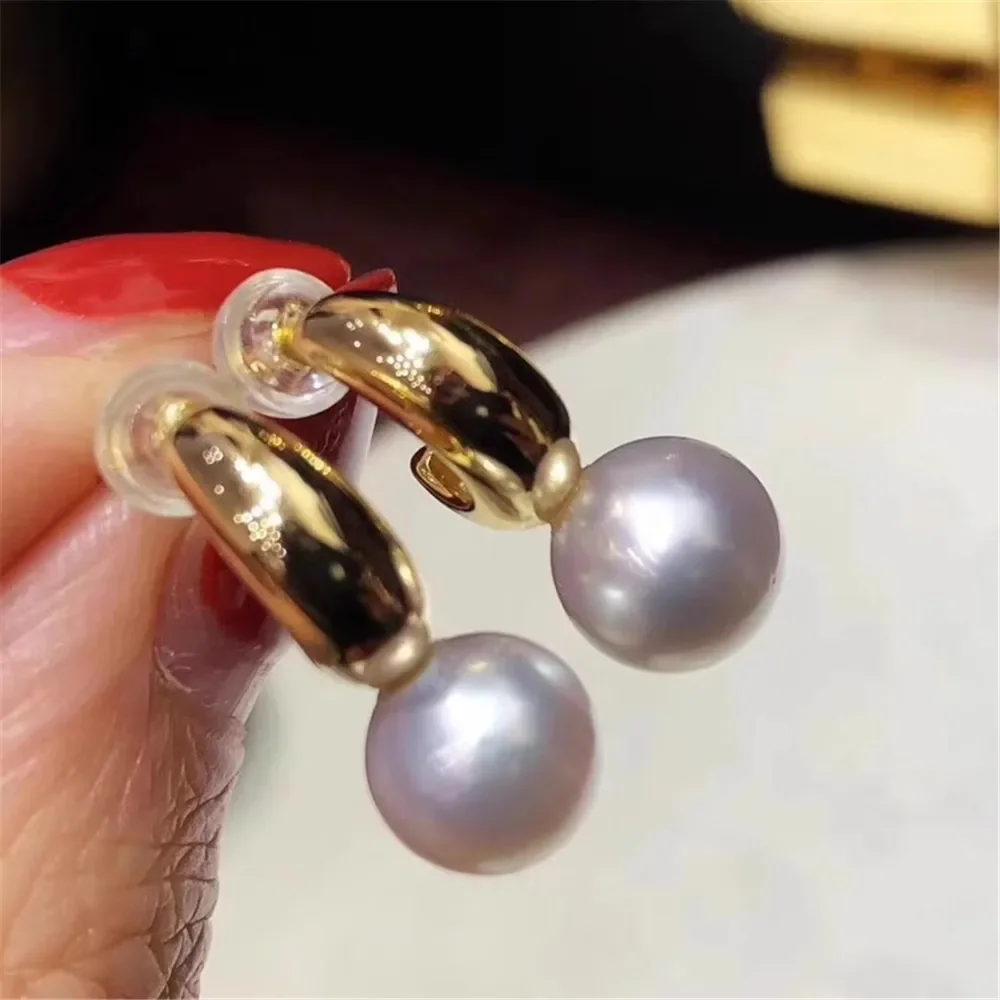 925 Silver Pearl Beads Stud Earrings Setting Base Diy Jewelry Making Findings&Components No Pearl E053