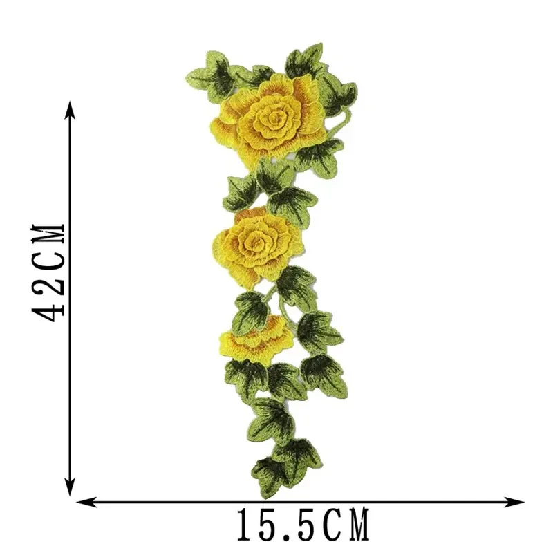 3D flower embroidery patch, clothing accessories, embroidery applique, decoration accessories, 1PCs