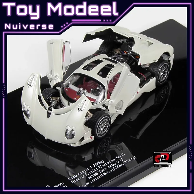 LCD 1:43 Pagani Utopia Full Open Diecast Alloy Model Car Simulation Detailed Collectible Vehicle Perfect Gift for Kids & Adults