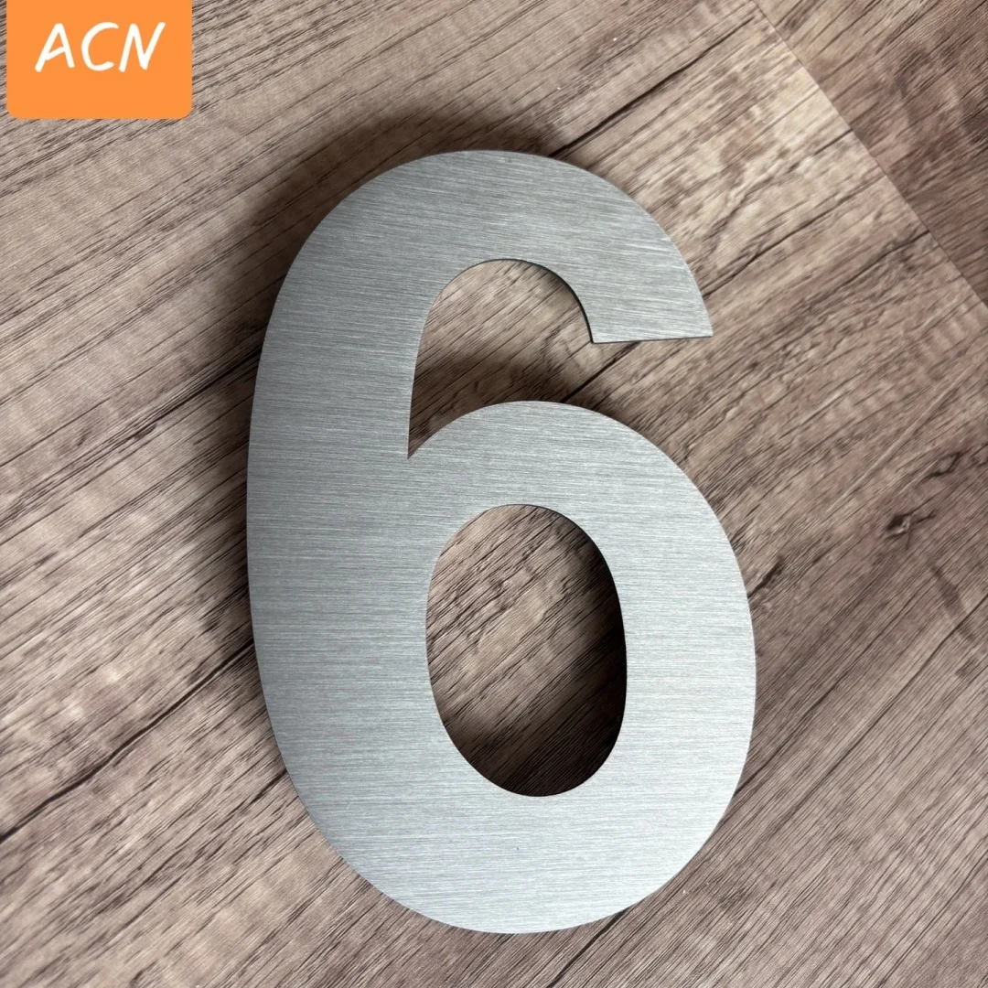 

Большой номер дома из нержавеющей стали для улицы - 15/20/30 см, плавающая табличка с номером для гаража/квартиры/улицы