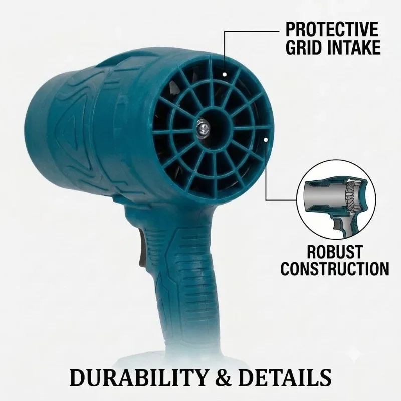 Portable Cordless Blower Compatible for Makita 18V Li-ion Batteries Brushless Turbine Dust Remover for Outdoor Clearing Debris