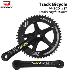 SKEACE 48T Crankset 165mm 144BCD 7075 Aluminum Alloy Crankset Fixed-Gear Single Speed Bikes Track Bicycle Accessories