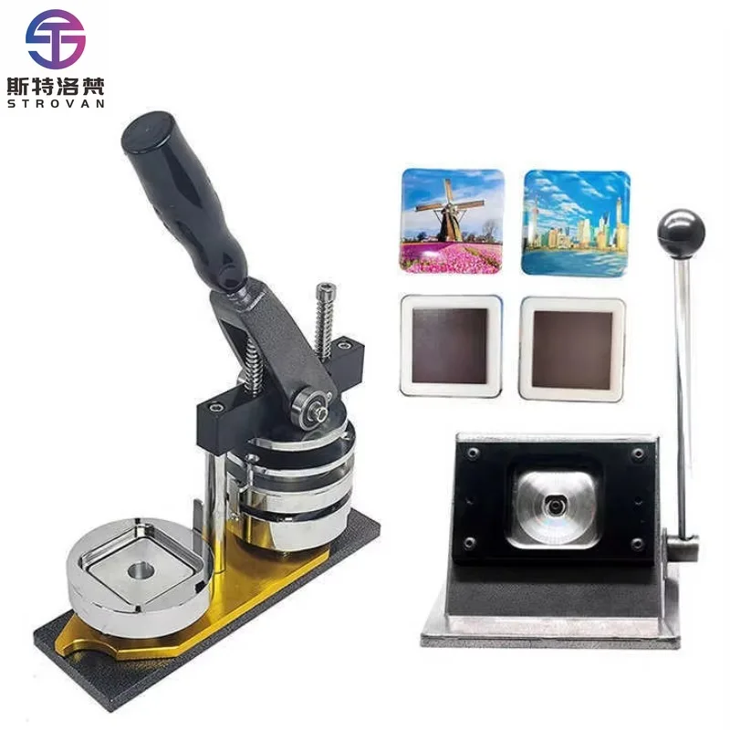 

Acrylic Square Photo Magnetic Refrigerator Sticker Diy Badges Refrigerator Sticker Machine Fridge Magnet Making Machine