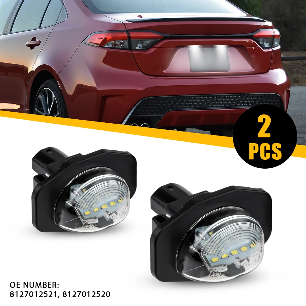 

2 шт. автомобильный задний светодиодный светильник номерного знака 5050SMD белый автоматический светильник для Scion xB xD Toyota Alphard Auris Corolla 8127012521