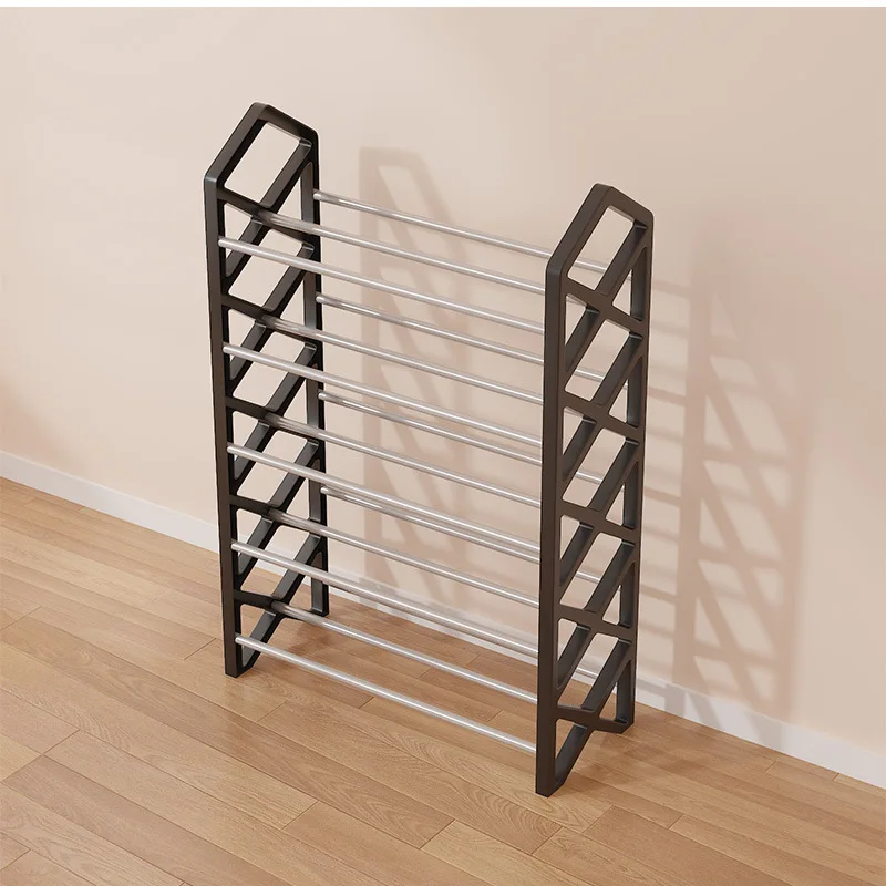 AOLIVIYA Door Entrance Shoe Rack Hallway Cabinet Steel Multi Layer Diamond Simple