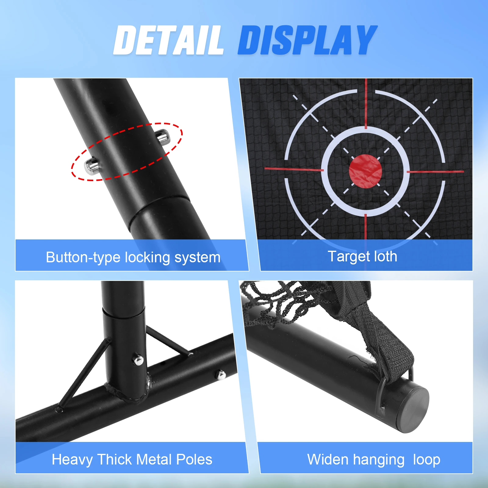 

Сетки для гольфа 10x7 футов, сверхпрочные, для тренировок, защитные сетки для заднего двора, для отработки ударов, подарки для мужчин, папы, близких.