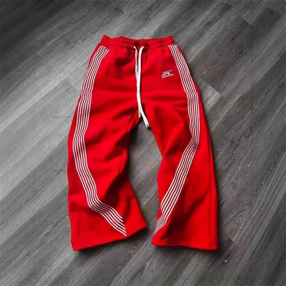 Y2k Gray Casual Pants Vintage Functional Tactical Men's Women's Premium Jogging Wide Leg Pants Drawstring Streetwear Sweatpants, image 6