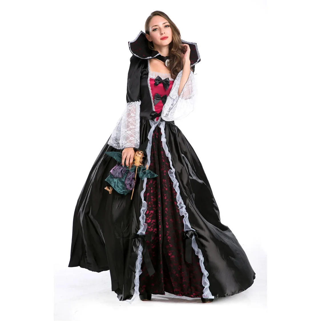 زي تنكري للهالوين على شكل سندريلا وسنو وايت وملكة مصاصي الدماء وملكة الساحرات، زي للحفلات التنكرية وملابس عرقية للسيدات #3