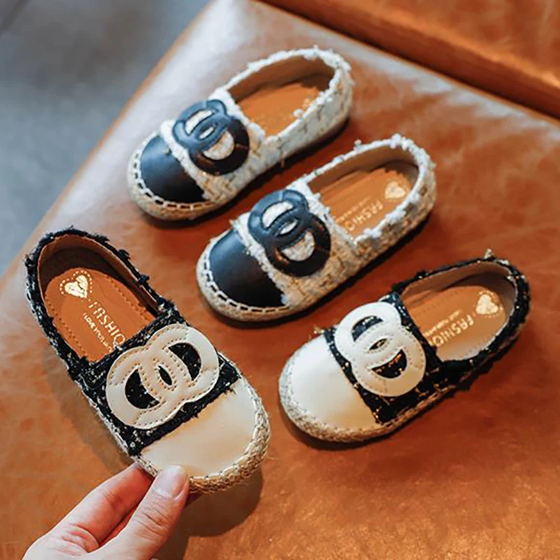 Kids Shoes Girls Shoes Fashion Weave Girls Dress Shoes Knit Soft Sole Loafers Princess Flats Shoes Girls