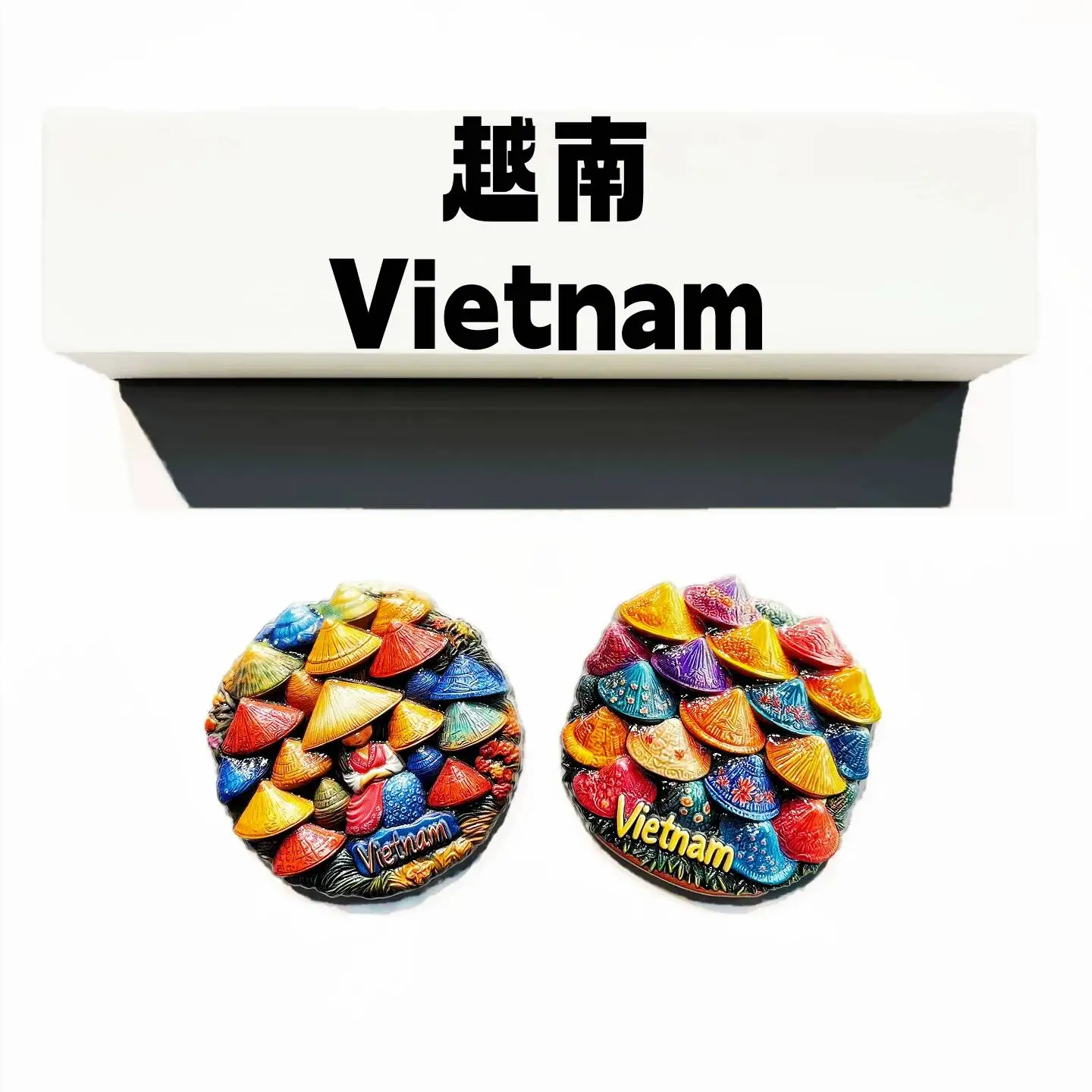 Southeast Asia Vietnam Creative Local-Style Conical Hat Tourist Souvenir High-Quality Decorative Ornament Magnetic Refrigerator