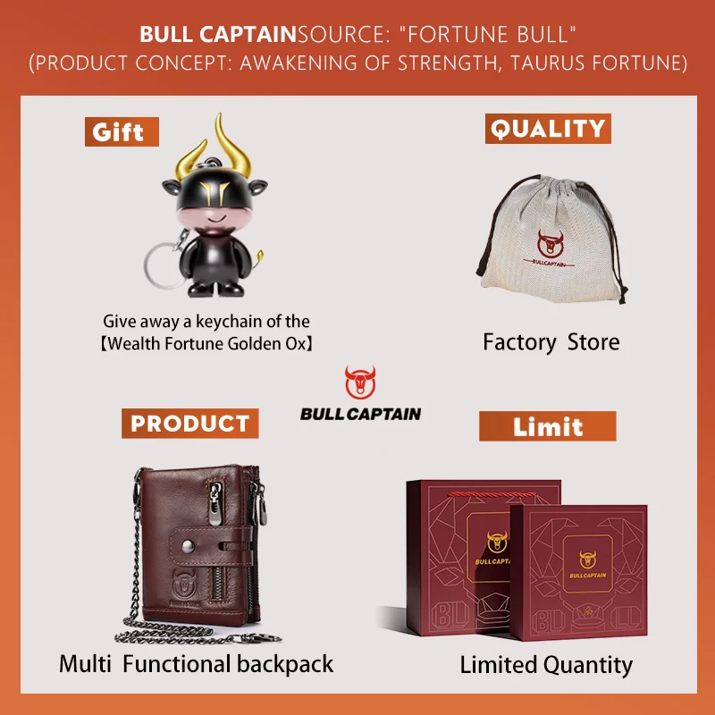 بولكابتن هدية صندوق الرجال محفظة جلدية حقيقية متعددة الوظائف تتفاعل مكافحة سرقة الحديد سلسلة حافظة للبطاقات يأتي مع عملة عملة المحفظة