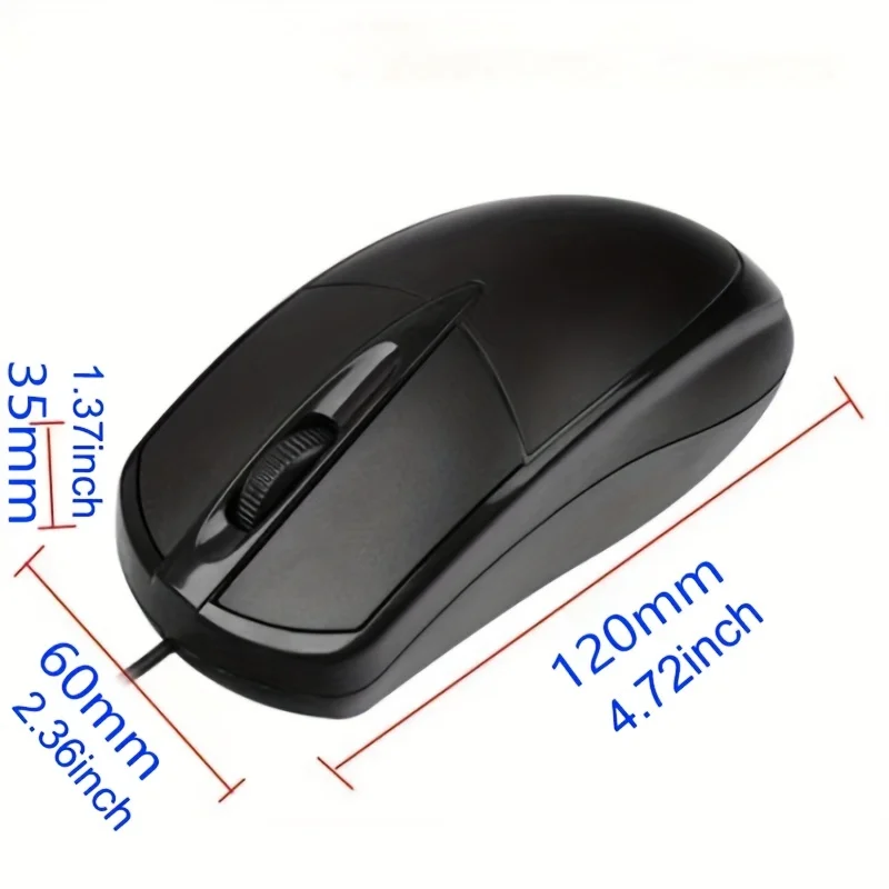 Ergonomic USB Mouse Wired 1000 DPI Optical 3 Buttons Wired Gaming Mouse Office Mice For Laptops Desktop Computer Mouse