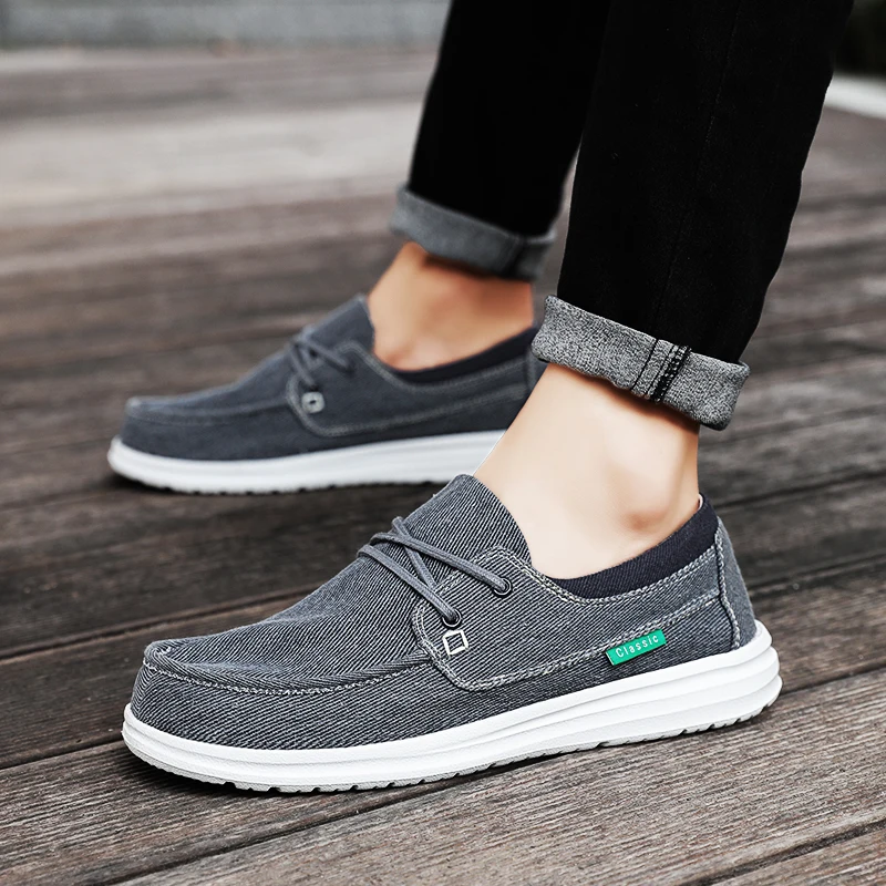 Golden Sapling Canvas Shoes Men Retro Loafers Lightweight Flats Leisure Footwear Male Summer Moccasin men's Casual Business Shoe