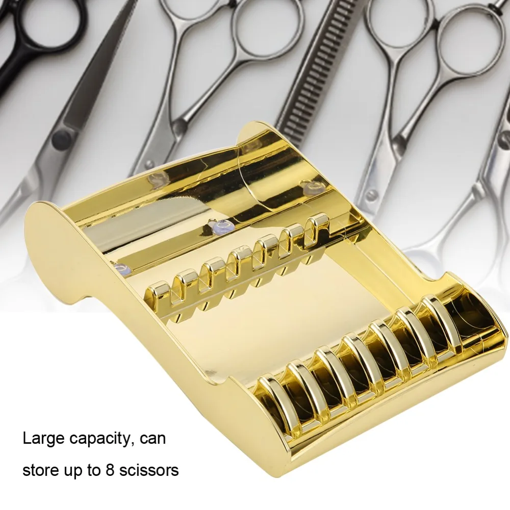 Golden Color Scissors Storage Rack Professional 6 Scissors Capacity Barber Scissors Rack Durable Convenient