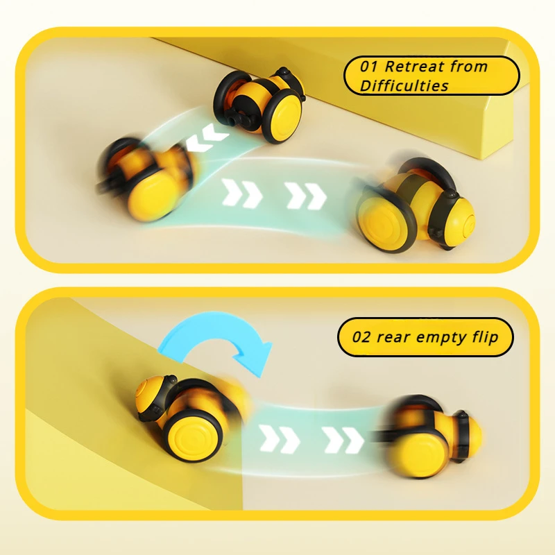 Intelligent Cat Toy Car Electric Little Bee Smart Teaser Stick USB Interactive Pet Plaything Vehicle Automatic Kitten Cat Toys