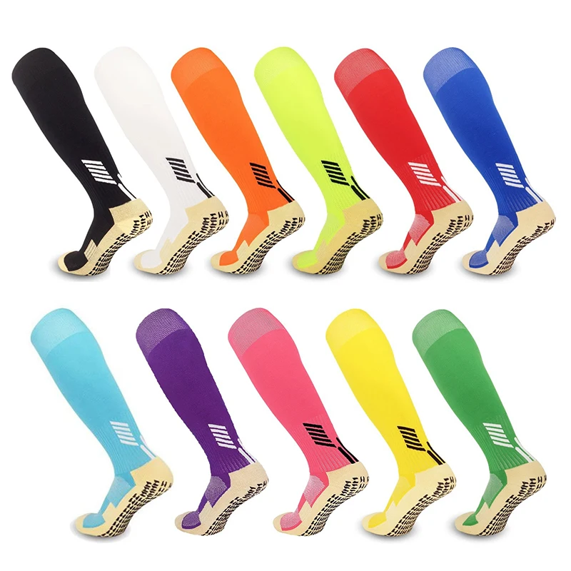 

2026 New SoccerKnee-High Anti-Slip Grip Football Socks Men Women Breathable Terry Cushion Sweat-Absorbing Long Professional High