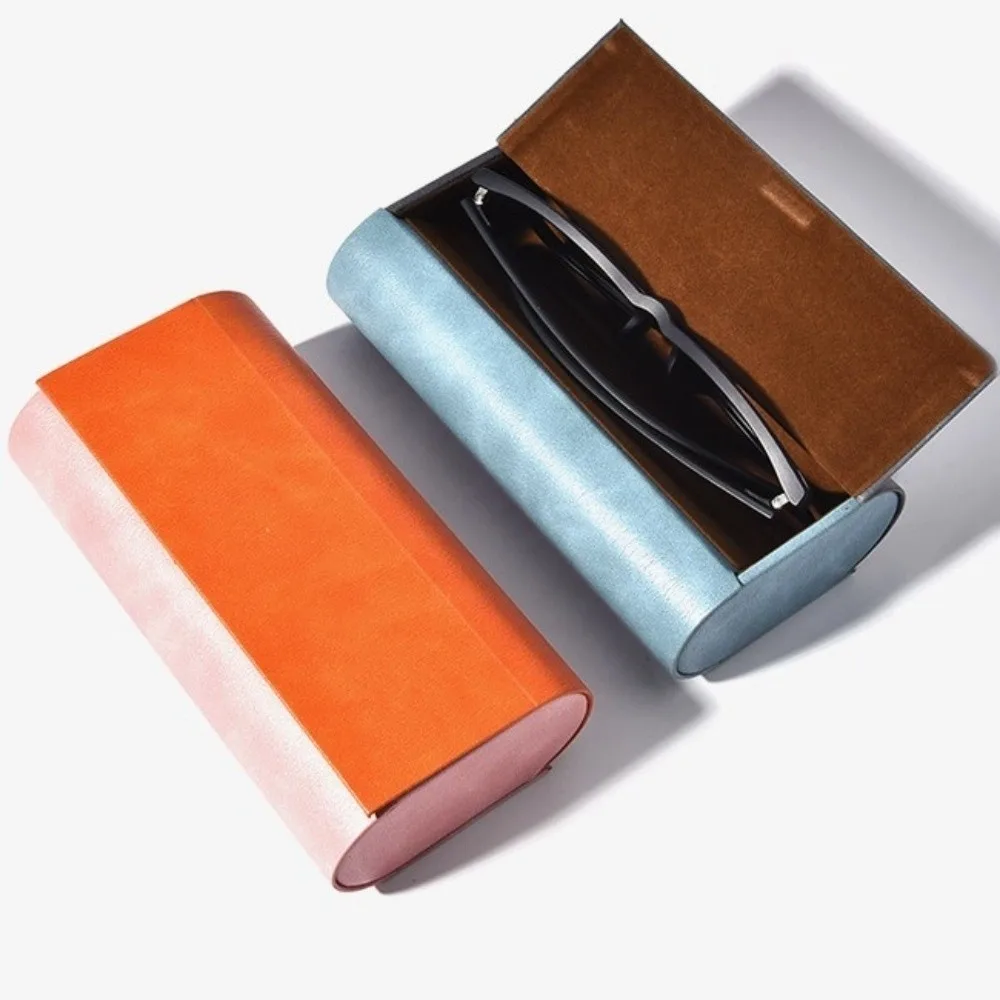 Fashion Double Layer Double Eyeglasses Case Large Capacity PU Leather Eyeglasses Holder Waterproof Glasses Case Men